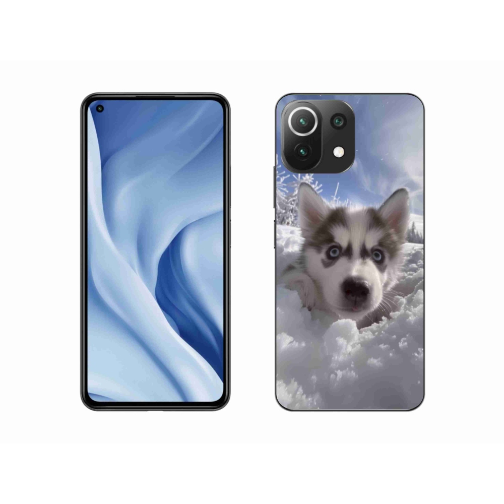 Gélový kryt mmCase na Xiaomi MI 11 Lite/5G - husky v snehu