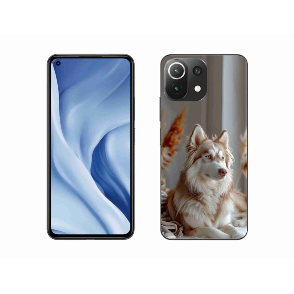 Gélový kryt mmCase na Xiaomi Mi 11 Lite /5G - pokojný sibírsky husky