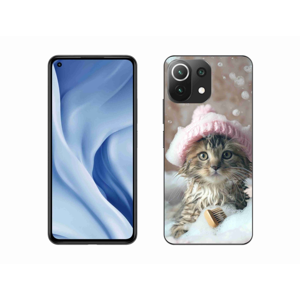 Gélový kryt mmCase na Xiaomi MI 11 Lite/5G - mačiatko a kúpeľ
