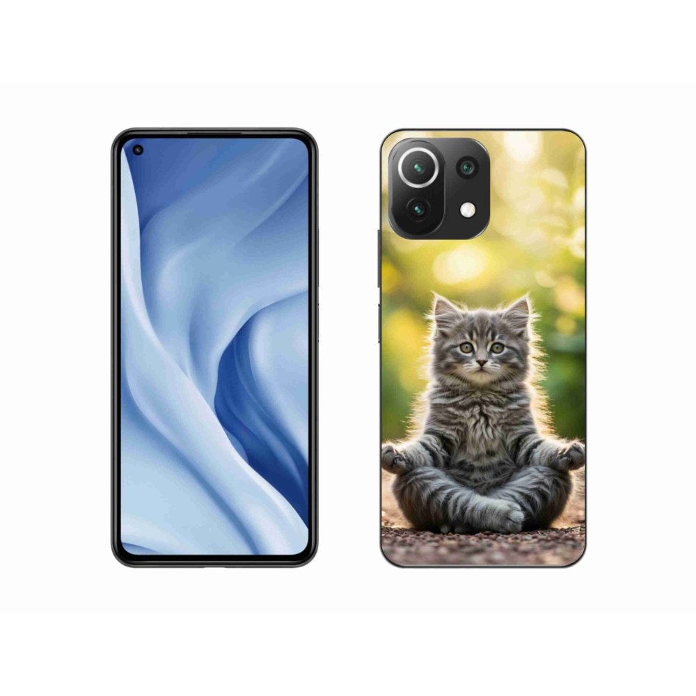Gélový kryt mmCase na Xiaomi MI 11 Lite/5G - meditujúce mačiatko