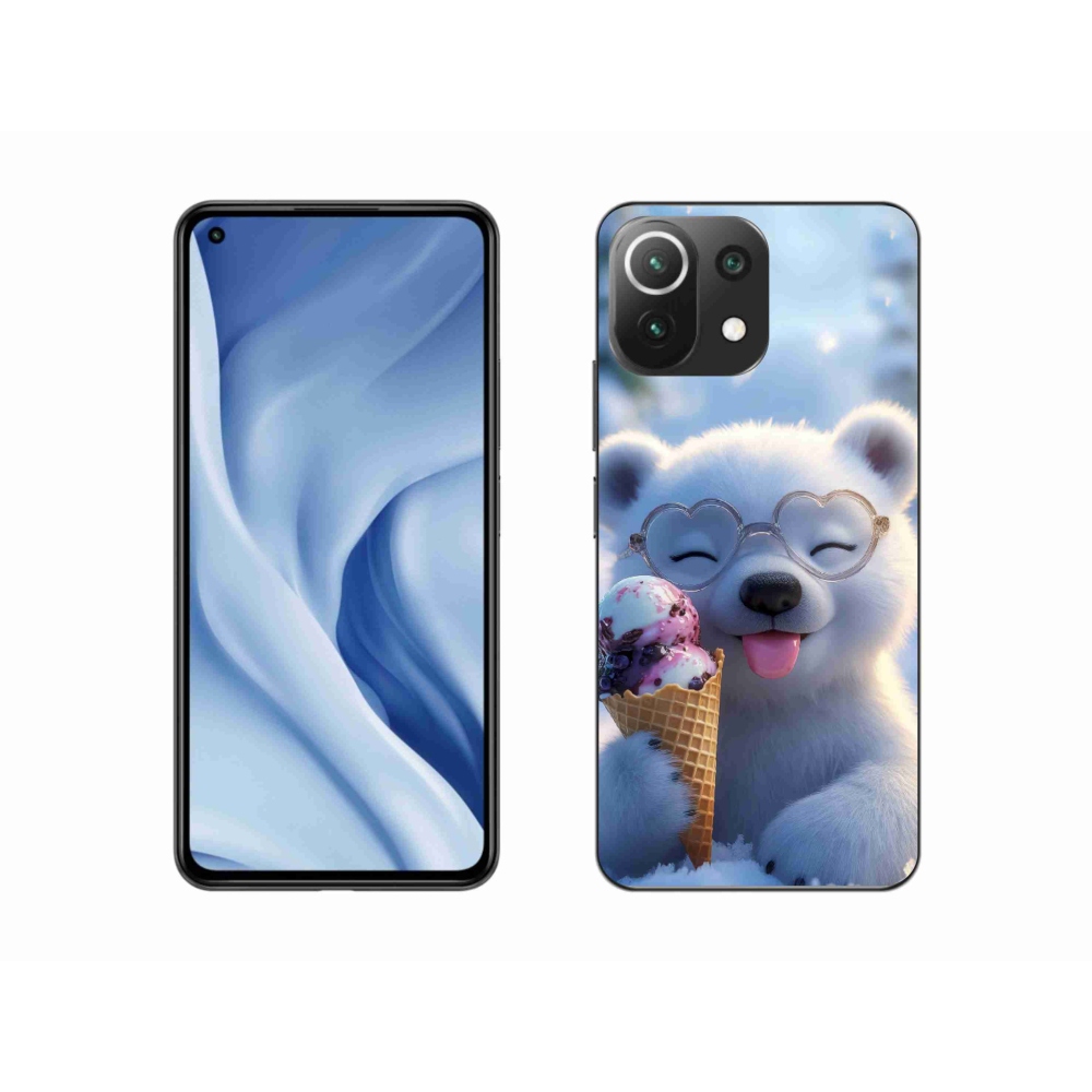 Gélový kryt mmCase na Xiaomi Mi 11 Lite /5G - medvedík so zmrzlinou