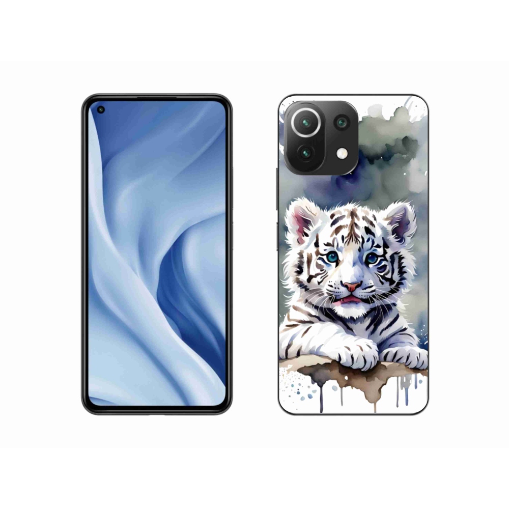 Gélový kryt mmCase na Xiaomi MI 11 Lite/5G - mláďa bieleho tigra