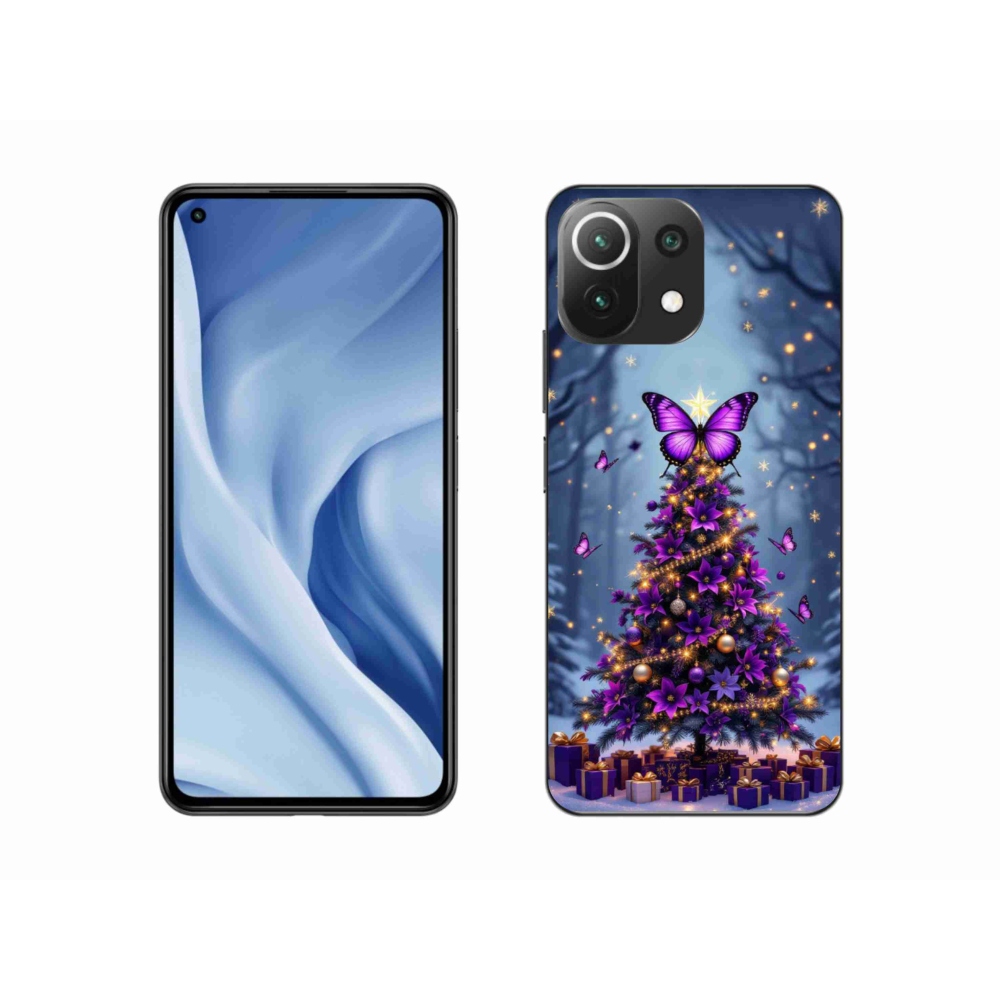 Gélový kryt mmCase na Xiaomi Mi 11 Lite /5G - motýlí vianočný stromček