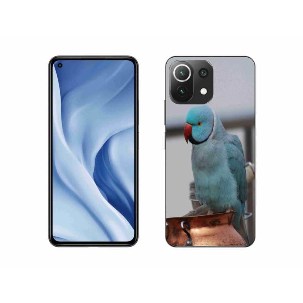 Gélový kryt mmCase na Xiaomi MI 11 Lite/5G - papagáj alexander modrý