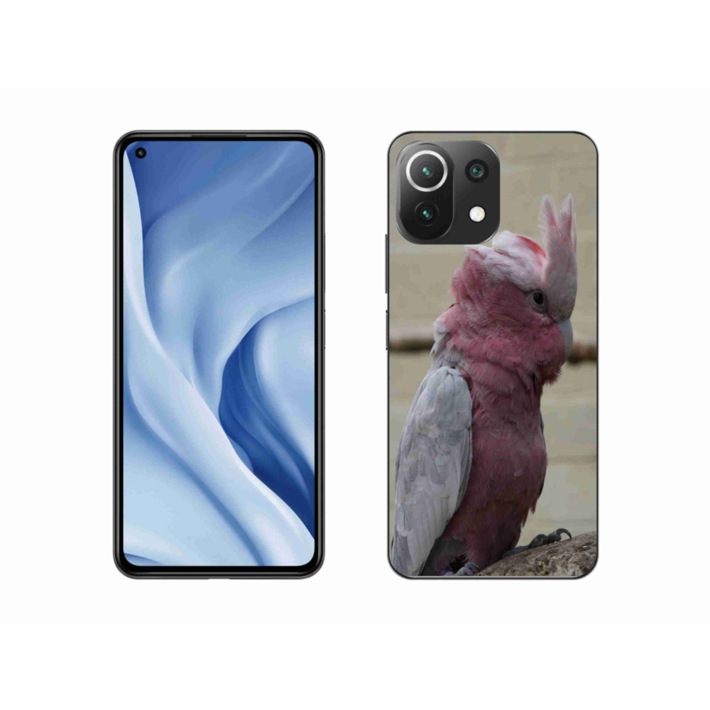 Gélový kryt mmCase na Xiaomi MI 11 Lite/5G - papagáj kakadu ružový