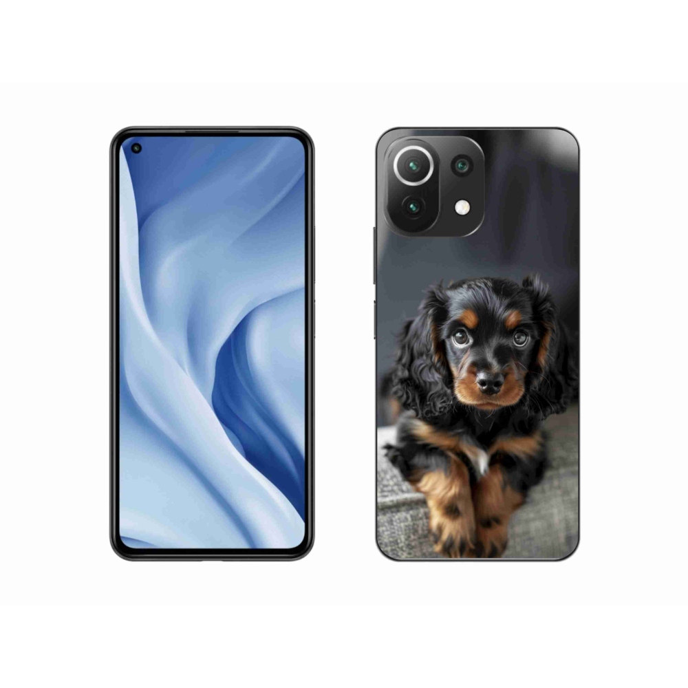 Gélový kryt mmCase na Xiaomi Mi 11 Lite /5G - roztomilý dlhosrstý jazvečík