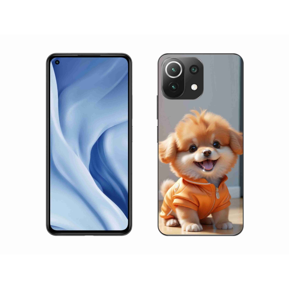 Gélový kryt mmCase na Xiaomi Mi 11 Lite /5G - roztomilý pomeranian v mikine