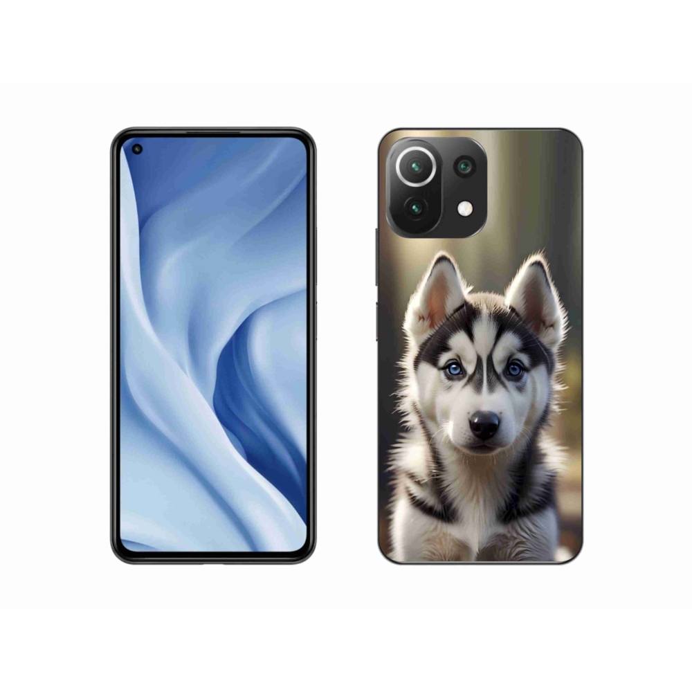 Gélový kryt mmCase na Xiaomi Mi 11 Lite /5G - roztomilý sibírsky husky