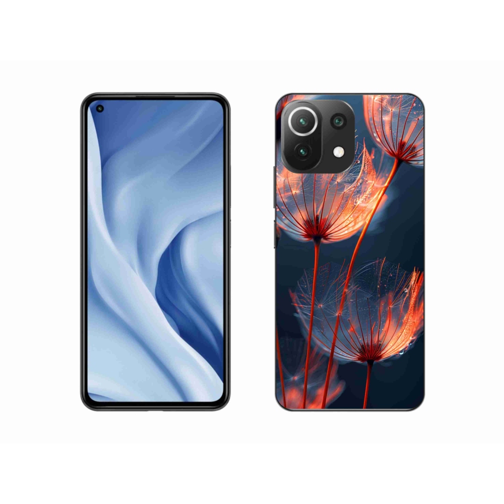 Gélový kryt mmCase na Xiaomi MI 11 Lite/5G - svetielkujúca páperie