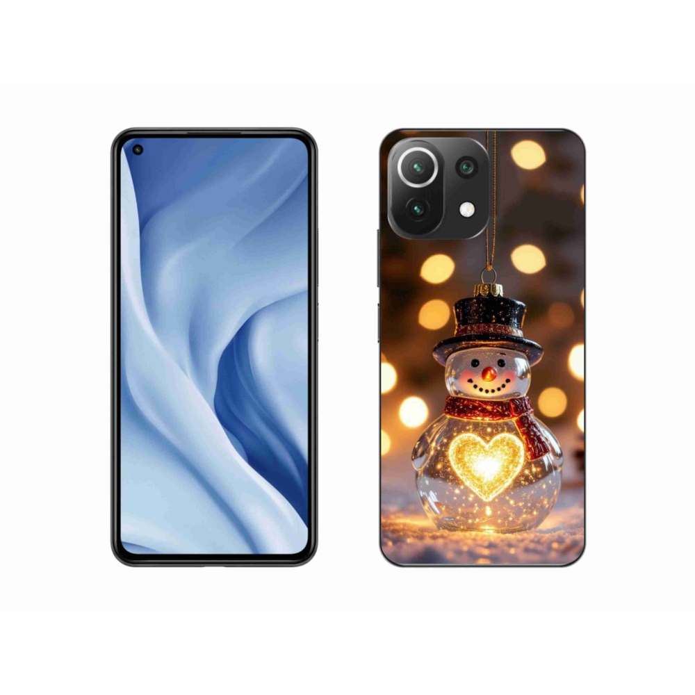Gélový kryt mmCase na Xiaomi Mi 11 Lite /5G - svietiaci vianočný snehuliak