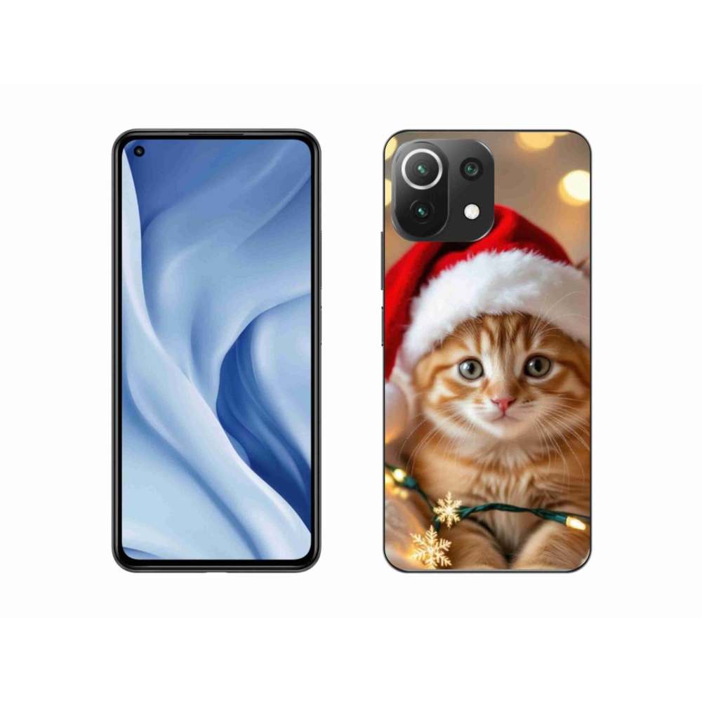 Gélový kryt mmCase na Xiaomi MI 11 Lite/5G - vianočné mačiatko