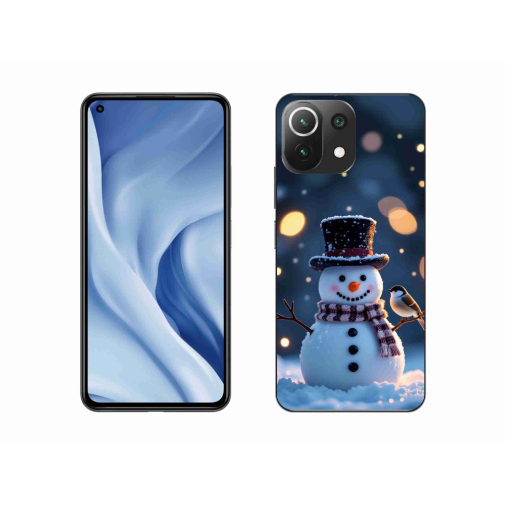 Gélový kryt mmCase na Xiaomi Mi 11 Lite /5G - vianočný snehuliak