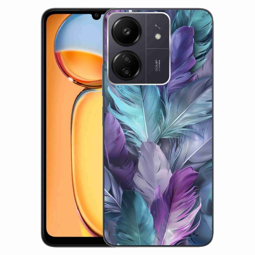 Gélový kryt mmCase na Xiaomi Poco C65/Redmi 13C - farebné perie 2