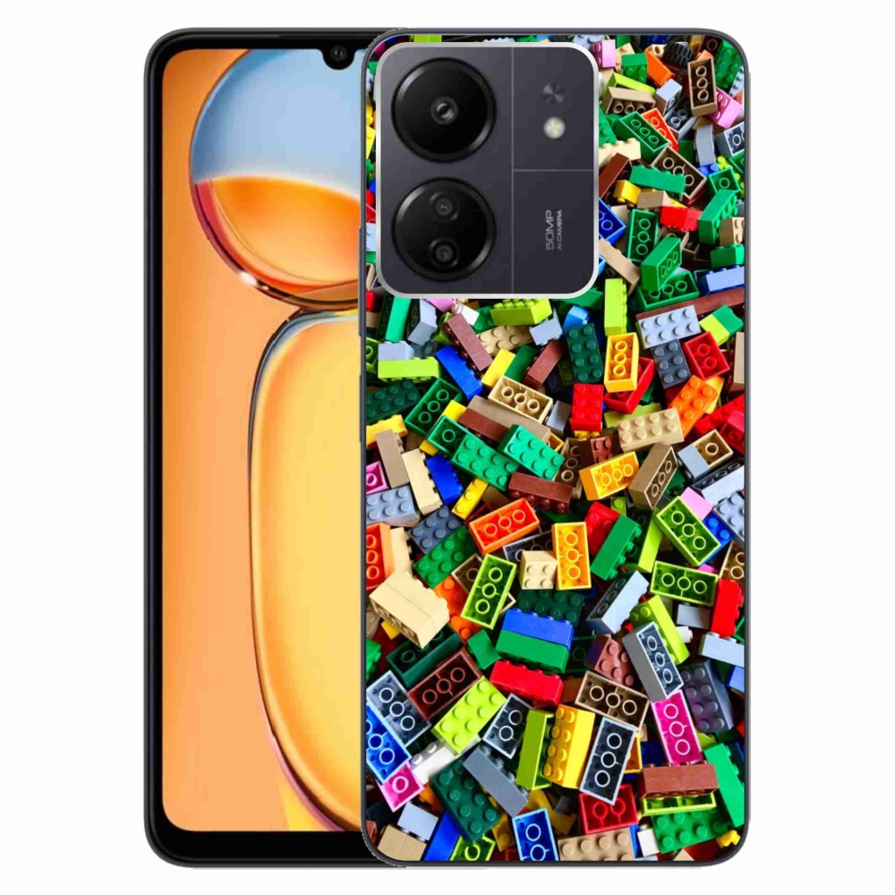 Gélový kryt mmCase na Xiaomi Poco C65/Redmi 13C - farebné stavebné kocky