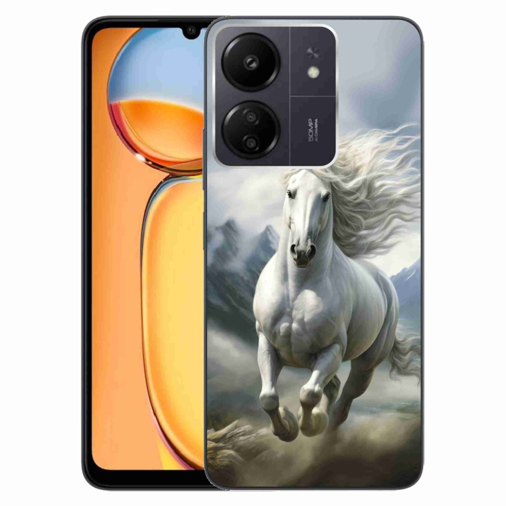 Gélový kryt mmCase na Xiaomi Poco C65/Redmi 13C - bežiaci biely kôň 3