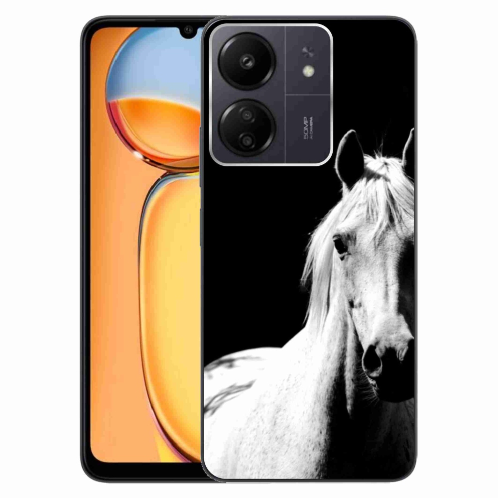 Gélový kryt mmCase na Xiaomi Poco C65/Redmi 13C - biely kôň 5