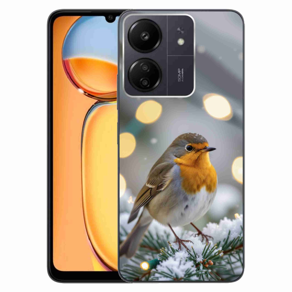 Gélový kryt mmCase na Xiaomi Poco C65/Redmi 13C - červienka v zime