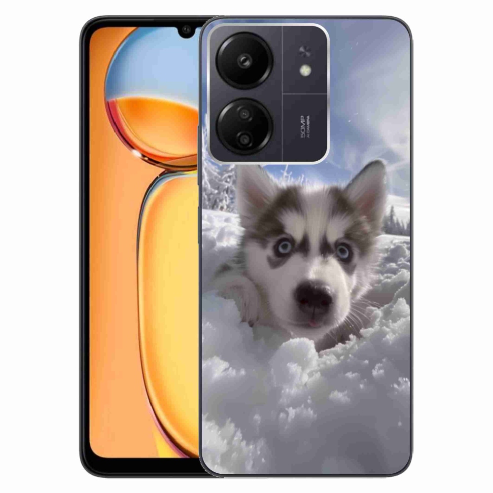 Gélový kryt mmCase na Xiaomi Poco C65/Redmi 13C - husky v snehu