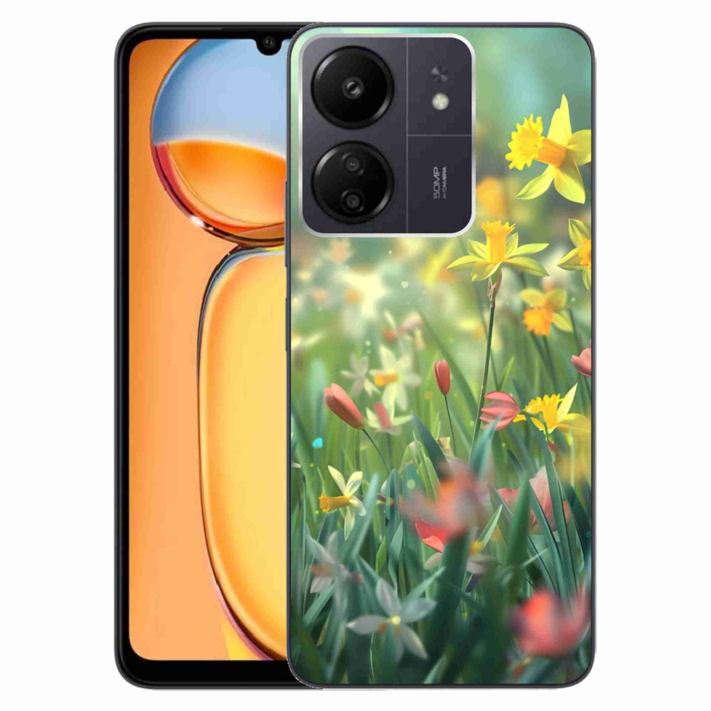Gélový kryt mmCase na Xiaomi Poco C65/Redmi 13C - jarné kvety
