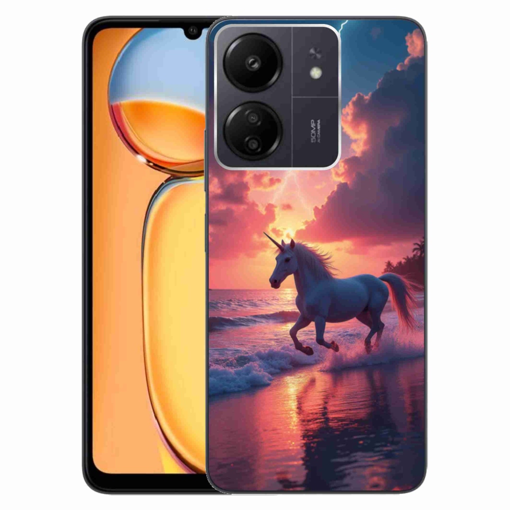 Gélový kryt mmCase na Xiaomi Poco C65/Redmi 13C - jednorožec na pláži