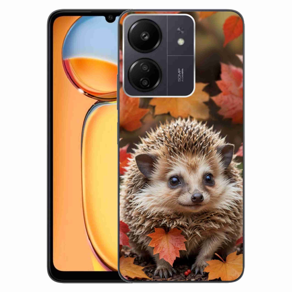 Gélový kryt mmCase na Xiaomi Poco C65/Redmi 13C - ježko v lístia