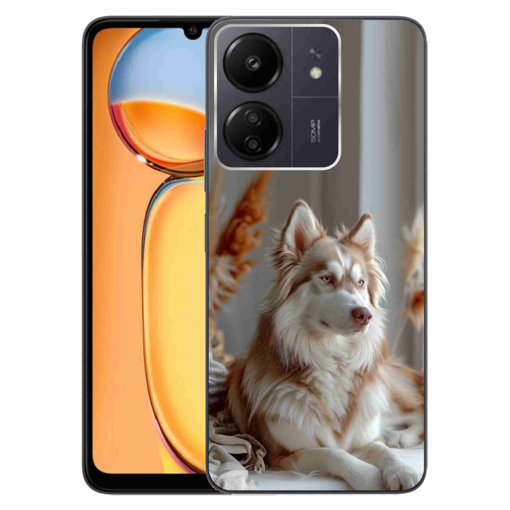 Gélový kryt mmCase na Xiaomi Poco C65/Redmi 13C - pokojný sibírsky husky