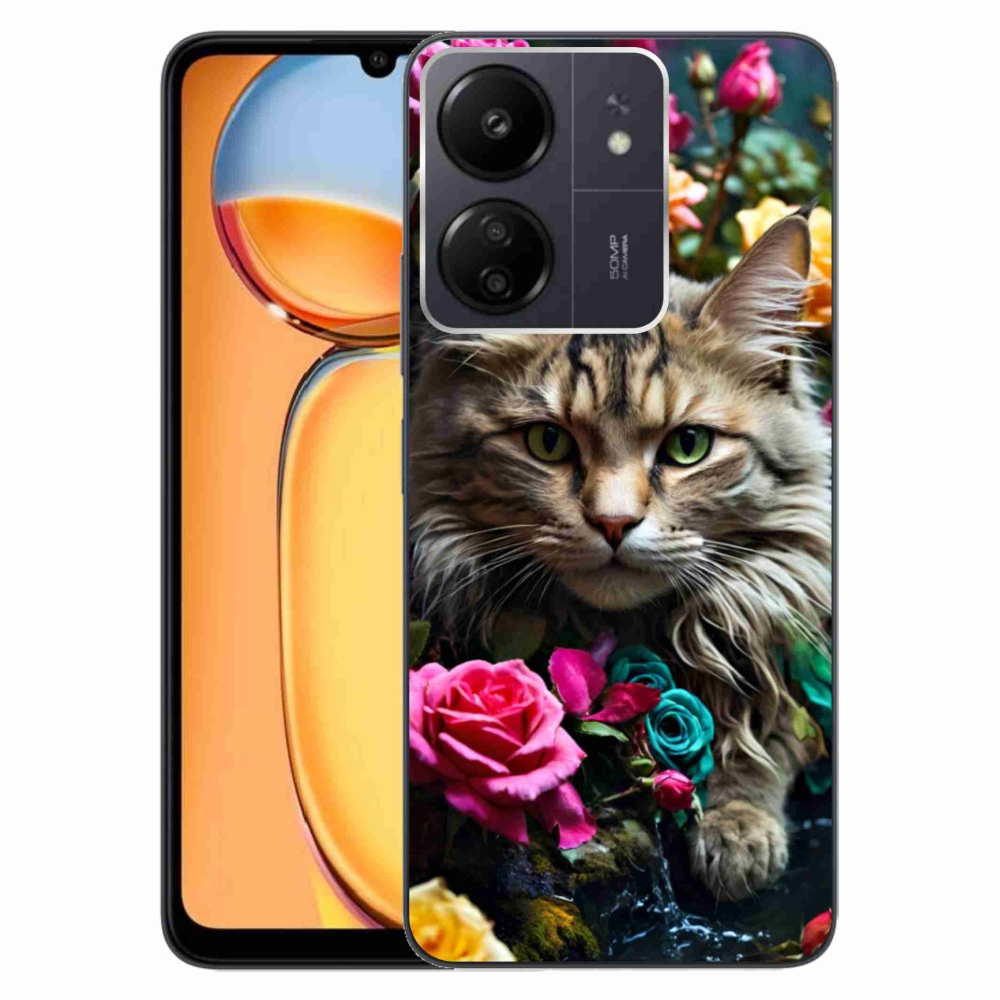 Gélový kryt mmCase na Xiaomi Poco C65/Redmi 13C - mačacie pohľad 2