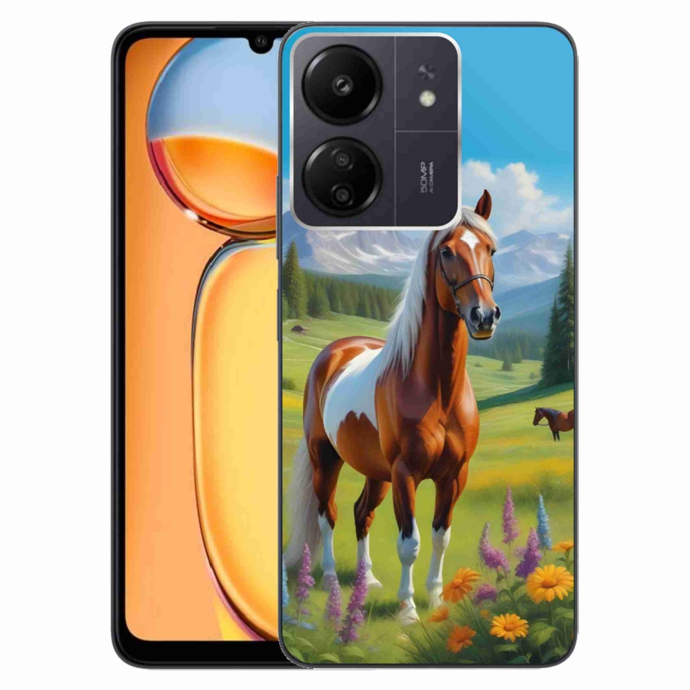 Gélový kryt mmCase na Xiaomi Poco C65/Redmi 13C - kôň na lúke