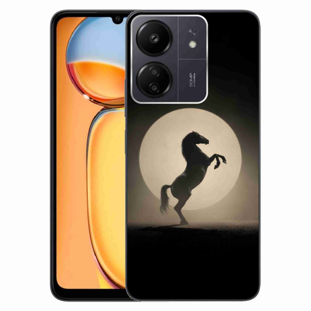 Gélový kryt mmCase na Xiaomi Poco C65/Redmi 13C - kôň v siluete