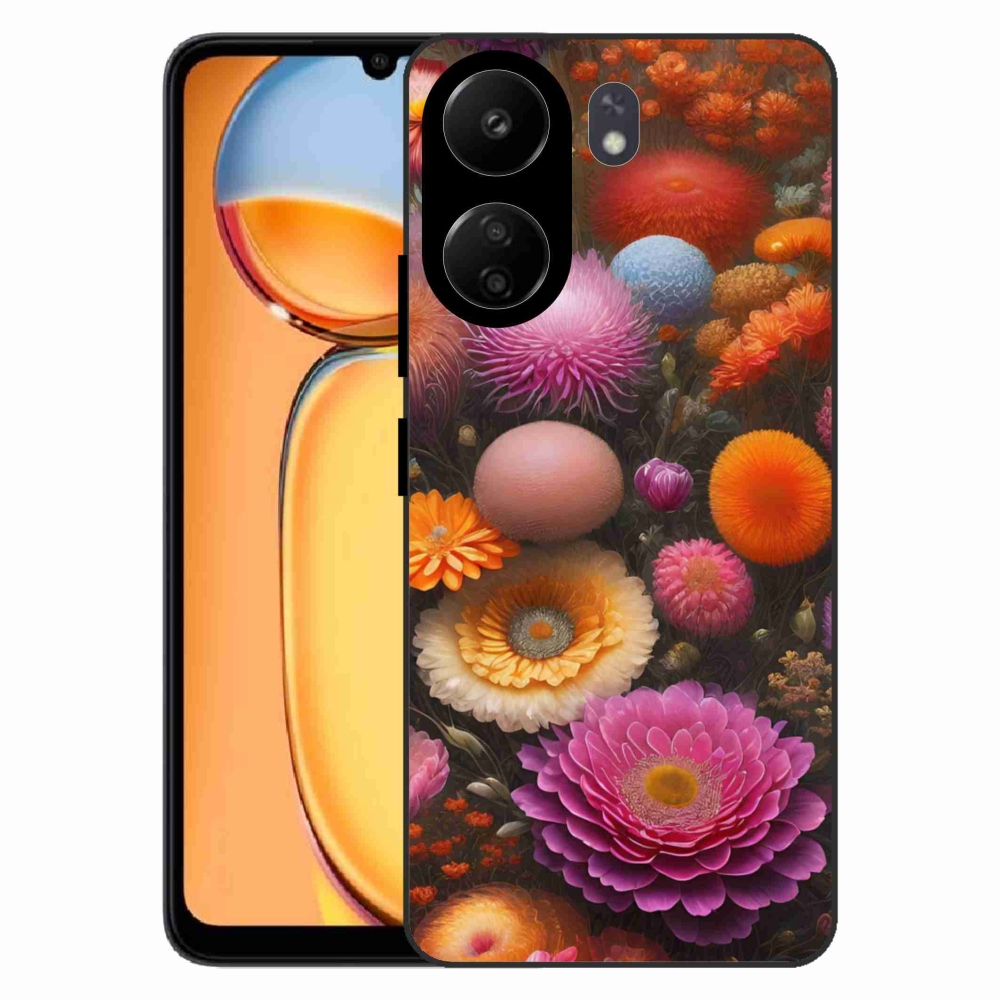 Gélový kryt mmCase na Xiaomi Poco C65/Redmi 13C - kvetinová kompozícia