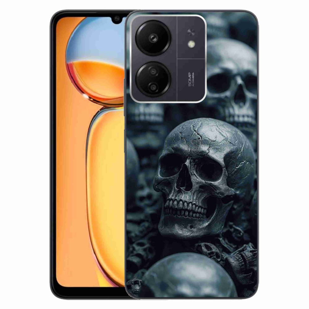 Gélový kryt mmCase na Xiaomi Poco C65/Redmi 13C - lebka 2