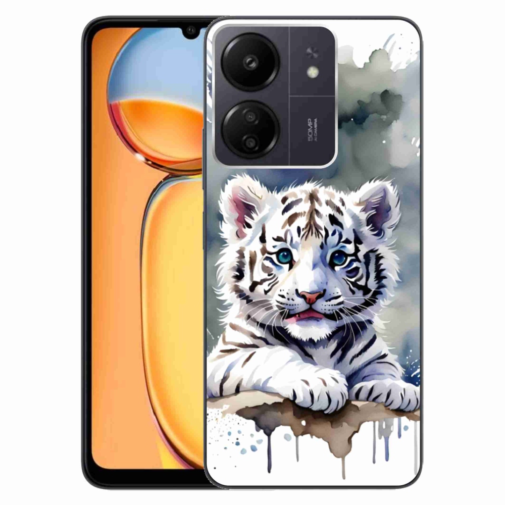 Gélový kryt mmCase na Xiaomi Poco C65/Redmi 13C - mláďa bieleho tigra