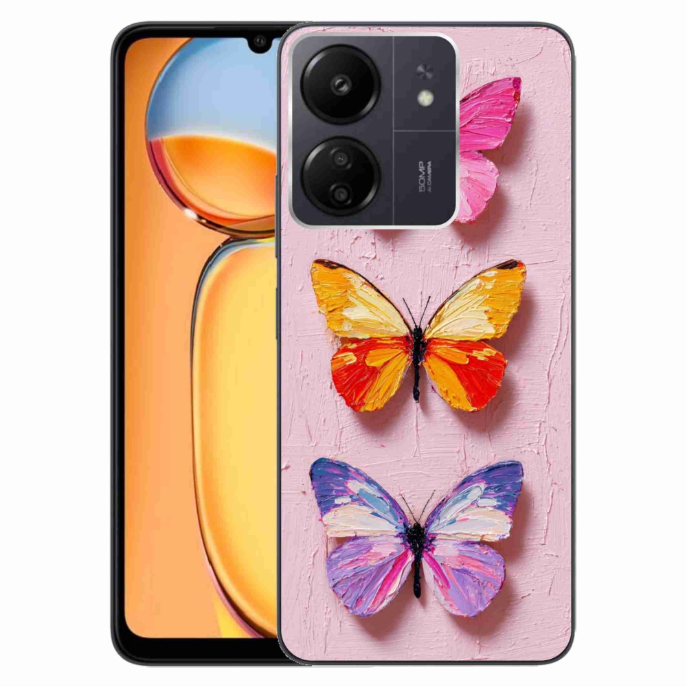 Gélový kryt mmCase na Xiaomi Poco C65/Redmi 13C - motýlia trojica