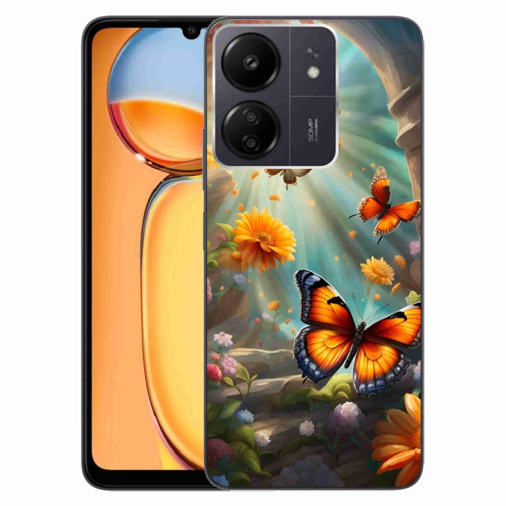 Gélový kryt mmCase na Xiaomi Poco C65/Redmi 13C - motýlia záhrada 2