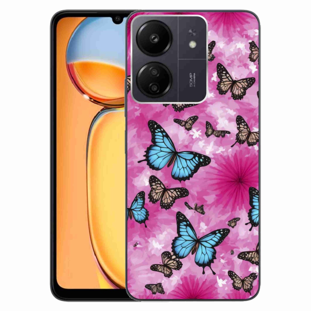 Gélový kryt mmCase na Xiaomi Poco C65/Redmi 13C - motýlia záhrada