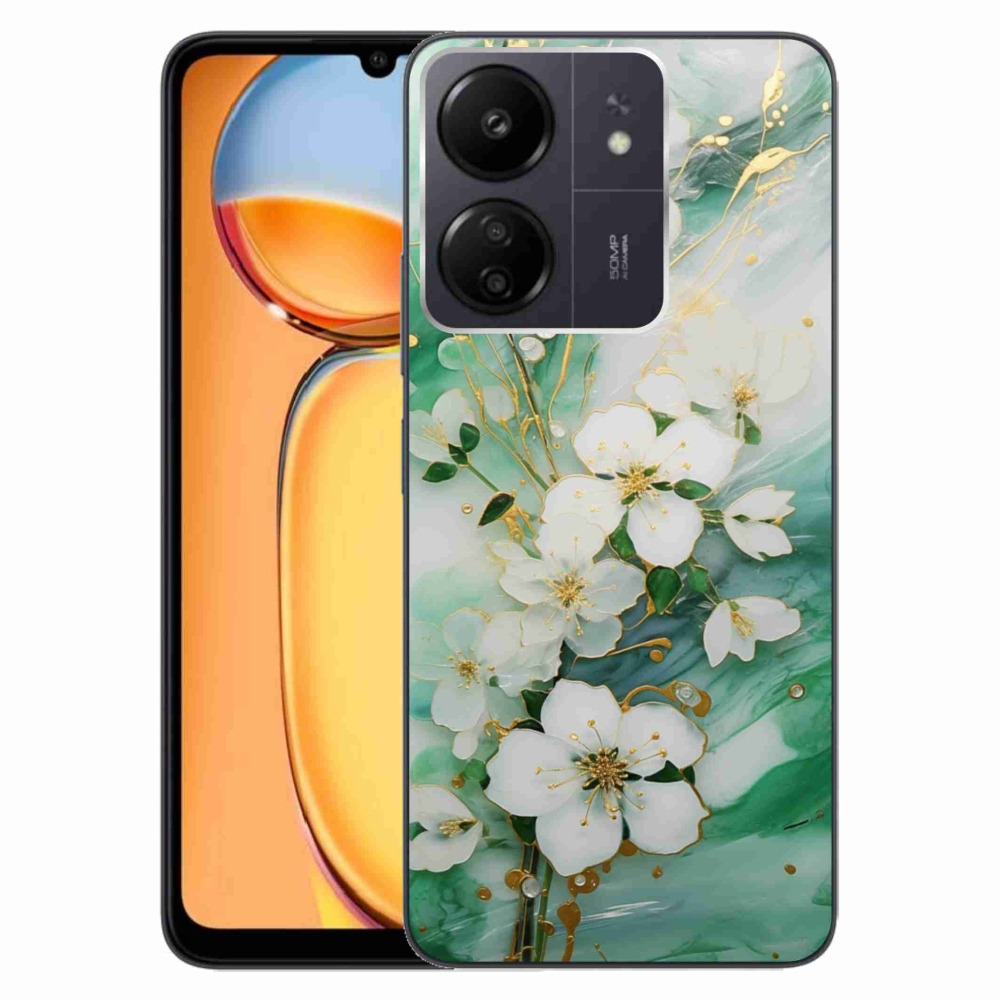 Gélový kryt mmCase na Xiaomi Poco C65/Redmi 13C - nežné kvety