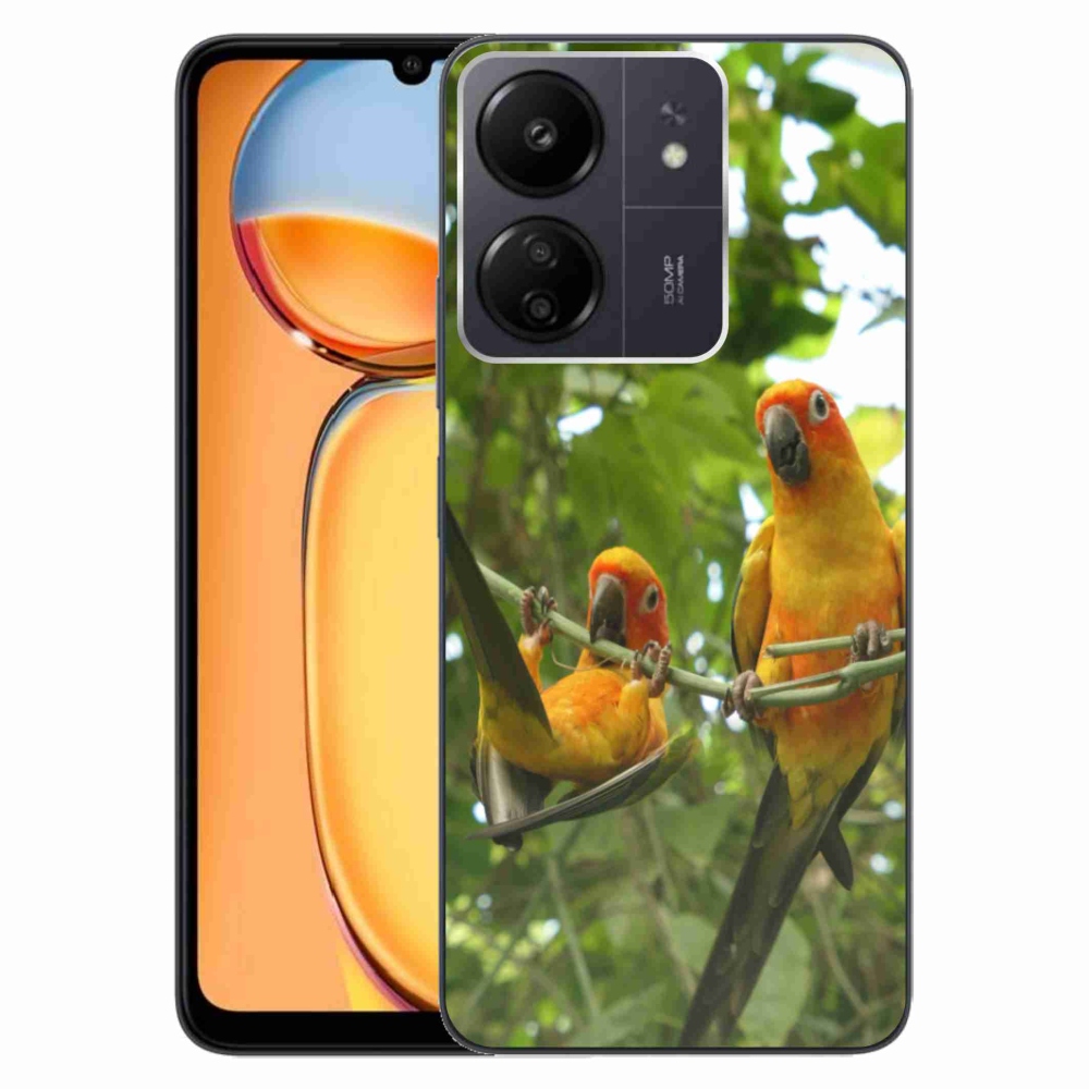 Gélový kryt mmCase na Xiaomi Poco C65/Redmi 13C - papagáje aratingy