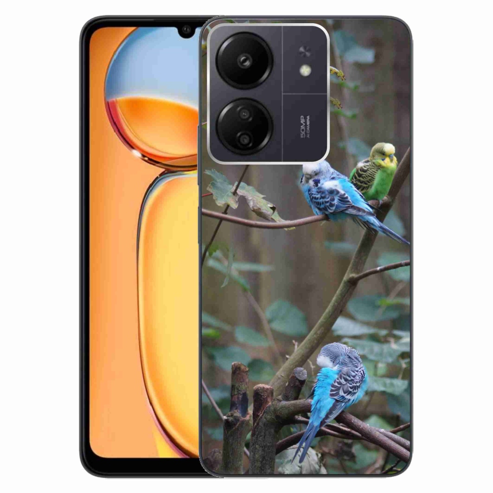 Gélový kryt mmCase na Xiaomi Poco C65/Redmi 13C - papagáje na vetve