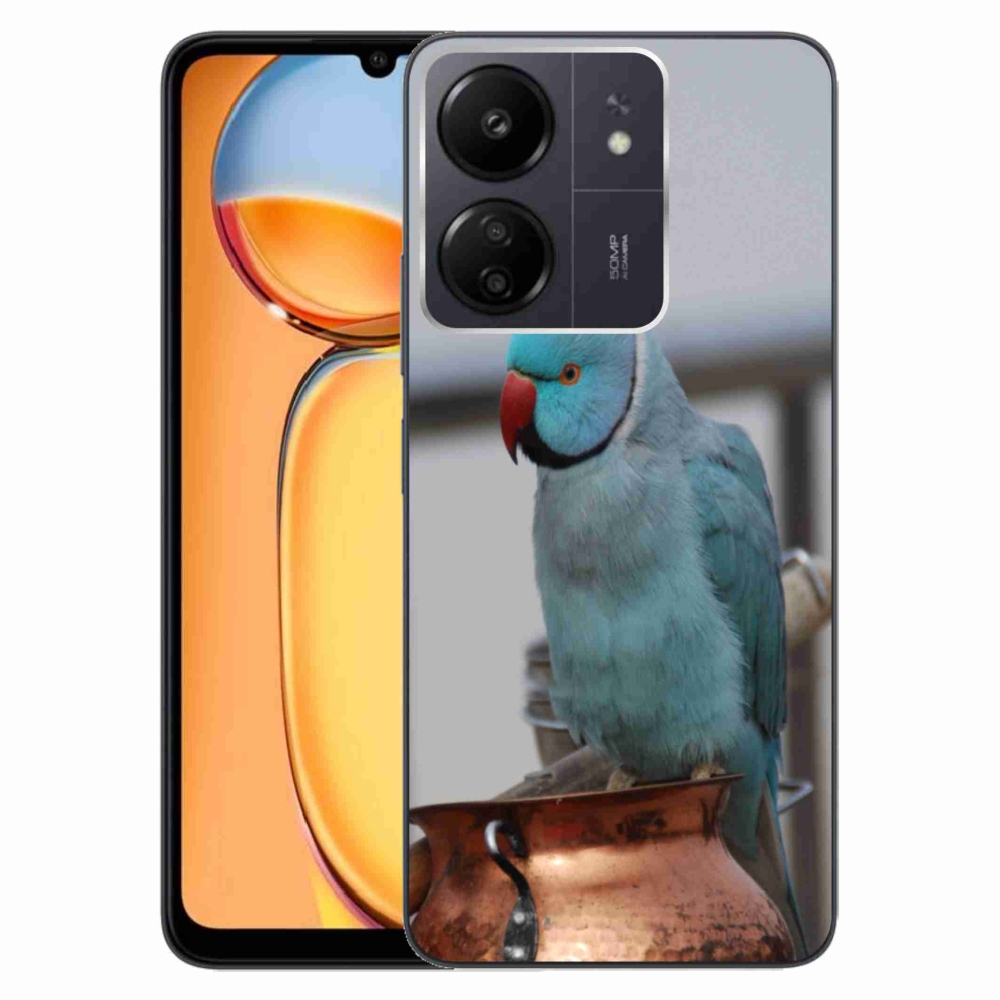 Gélový kryt mmCase na Xiaomi Poco C65/Redmi 13C - papagáj alexander modrý
