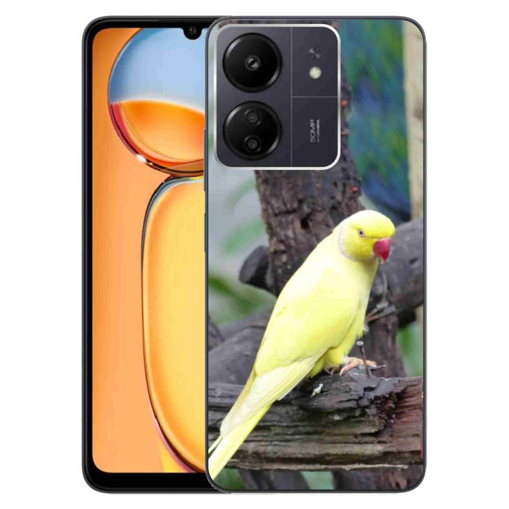 Gélový kryt mmCase na Xiaomi Poco C65/Redmi 13C - papagáj alexander žltý