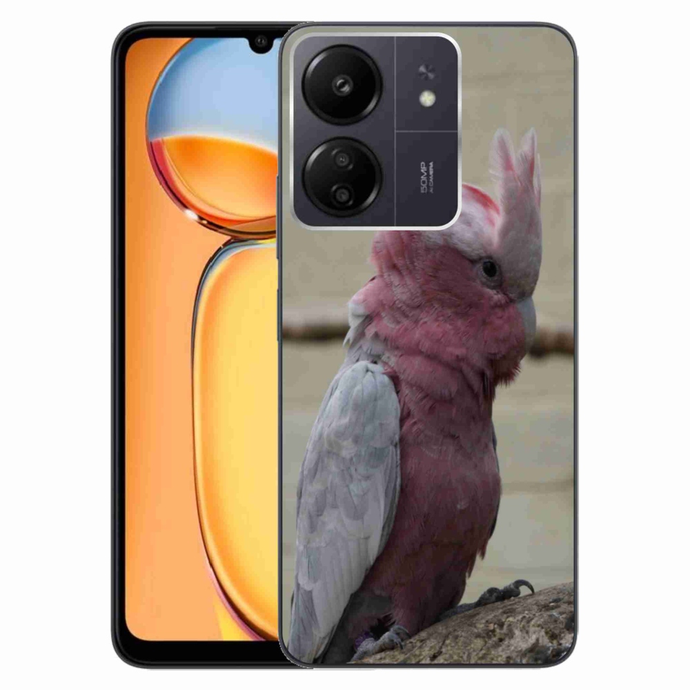 Gélový kryt mmCase na Xiaomi Poco C65/Redmi 13C - papagáj kakadu ružový