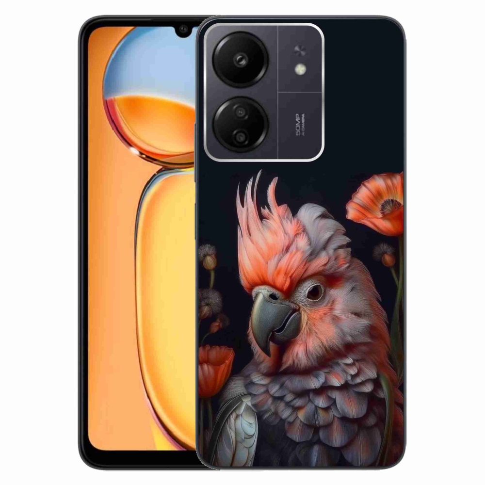 Gélový kryt mmCase na Xiaomi Poco C65/Redmi 13C - papagáj kakadu vo farbách