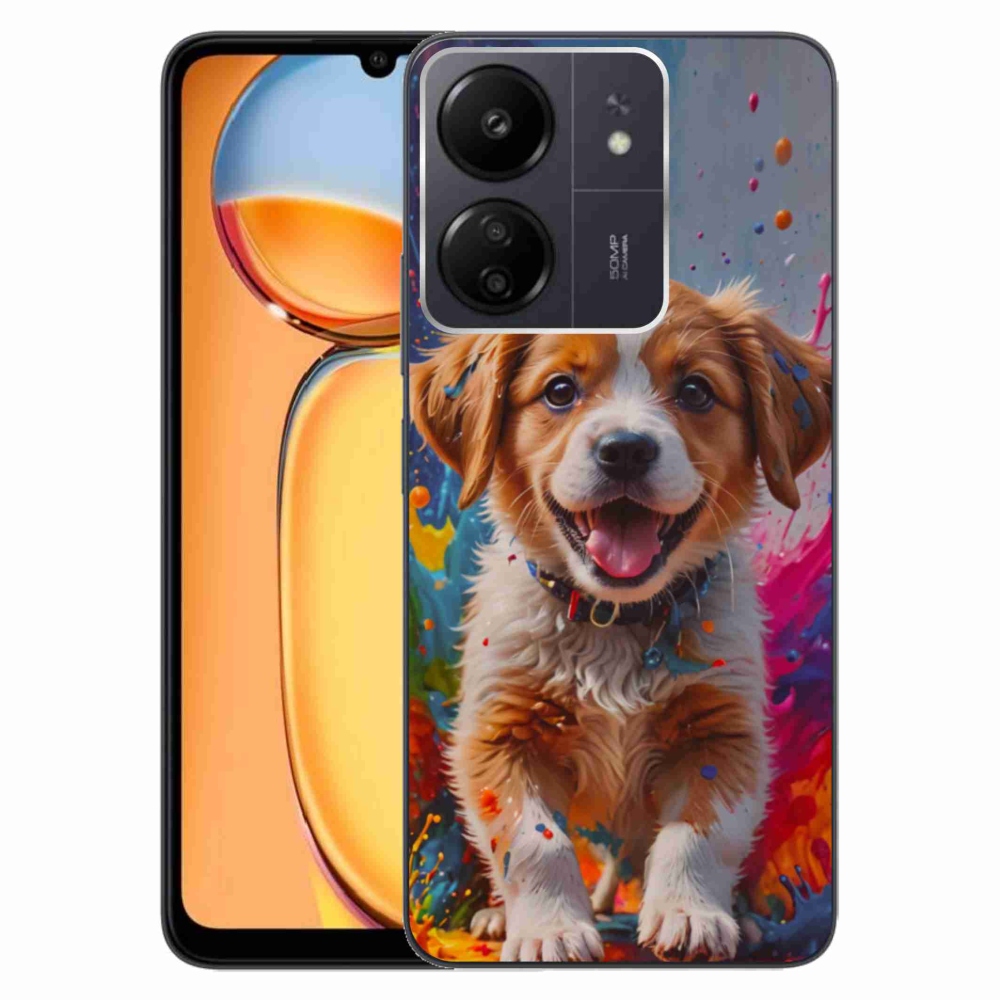 Gélový kryt mmCase na Xiaomi Poco C65/Redmi 13C - roztomilé šteňa 3