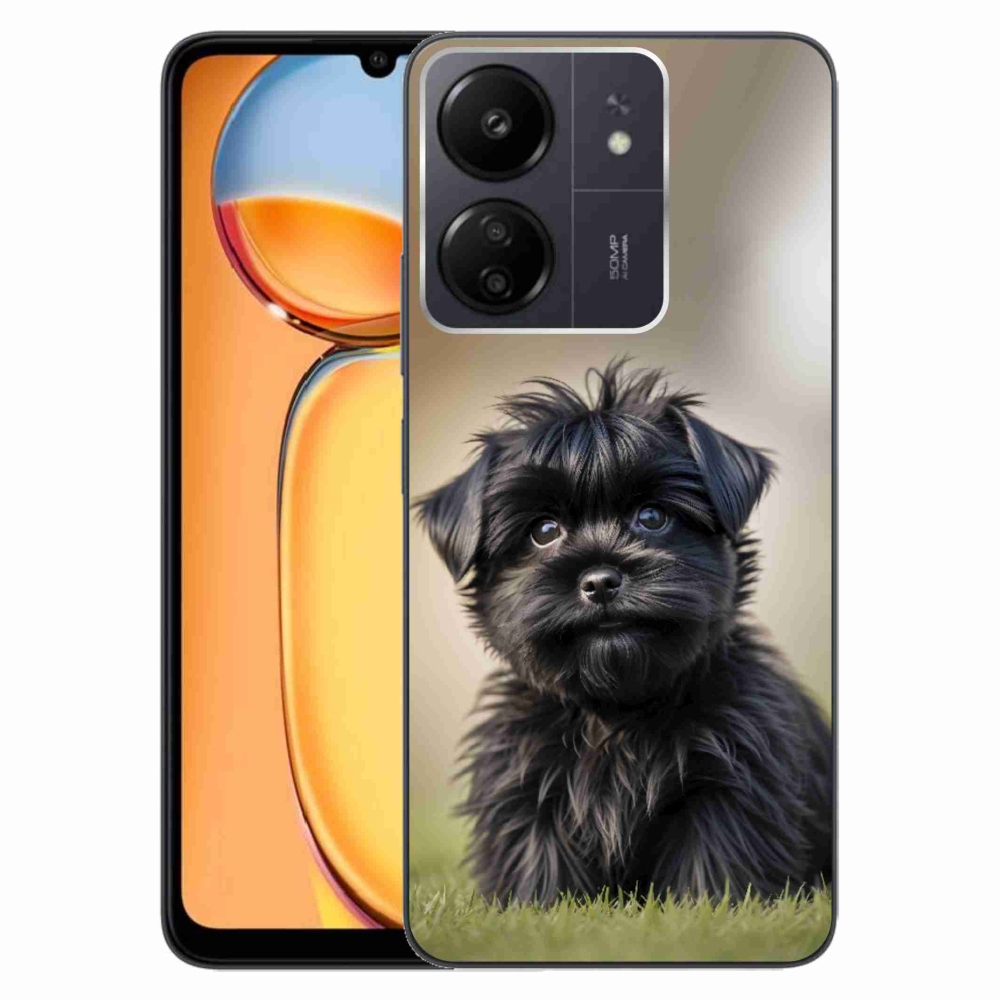 Gélový kryt mmCase na Xiaomi Poco C65/Redmi 13C - roztomilý čierny psík