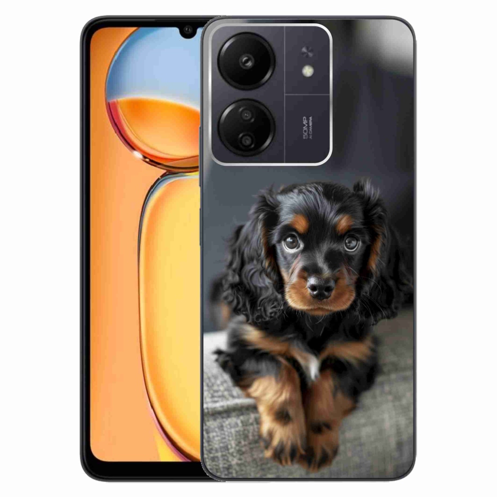 Gélový kryt mmCase na Xiaomi Poco C65/Redmi 13C - roztomilý dlhosrstý jazvečík