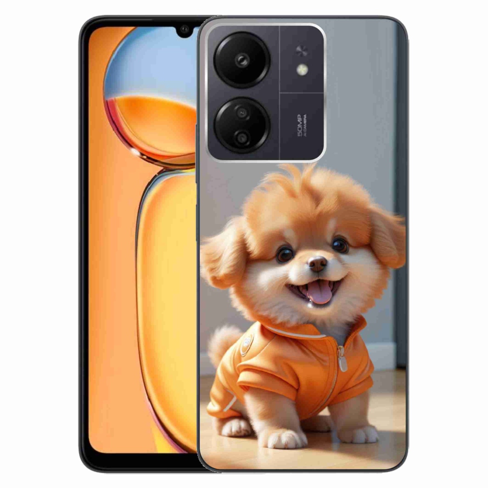 Gélový kryt mmCase na Xiaomi Poco C65/Redmi 13C - roztomilý pomeranian v mikine