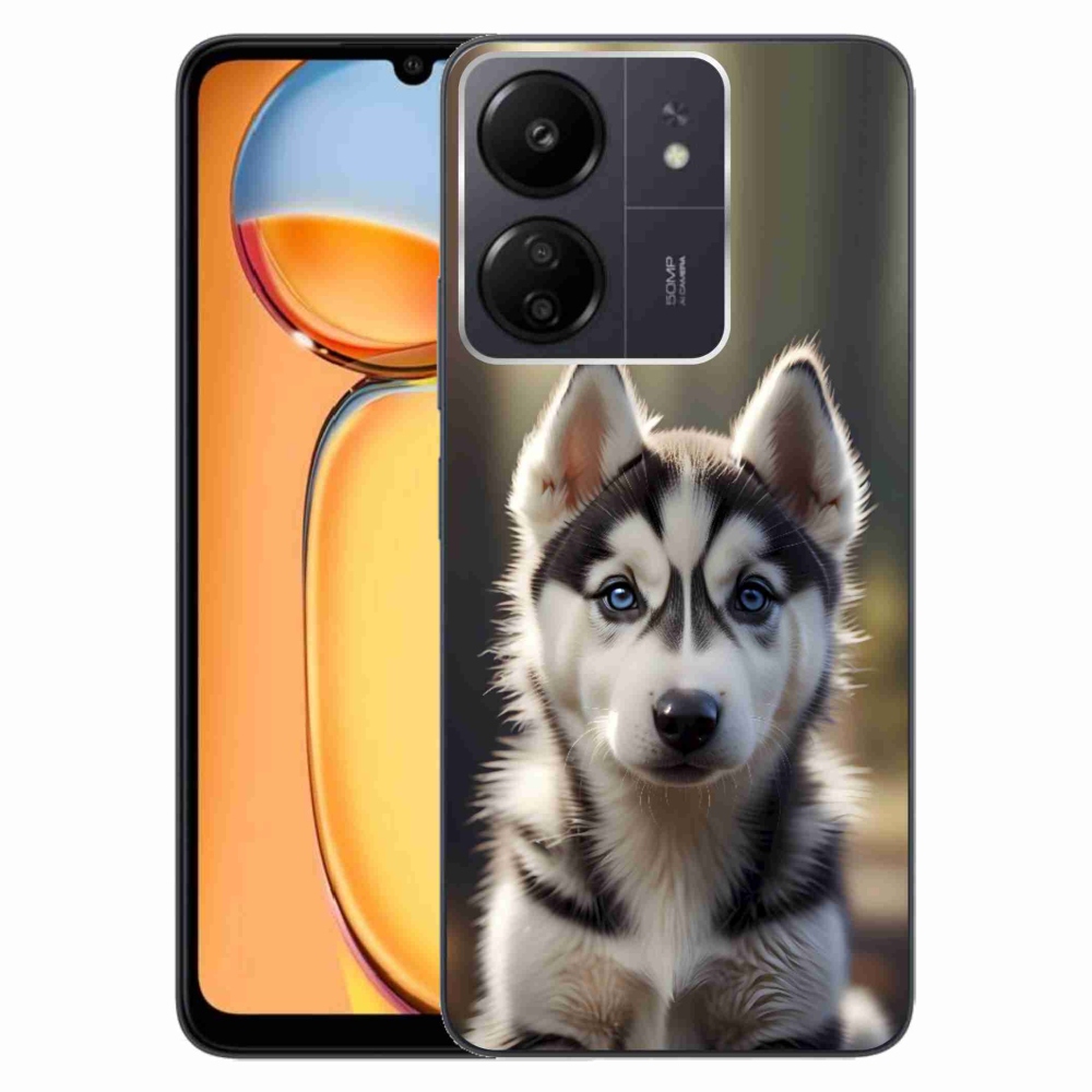 Gélový kryt mmCase na Xiaomi Poco C65/Redmi 13C - roztomilý sibírsky husky