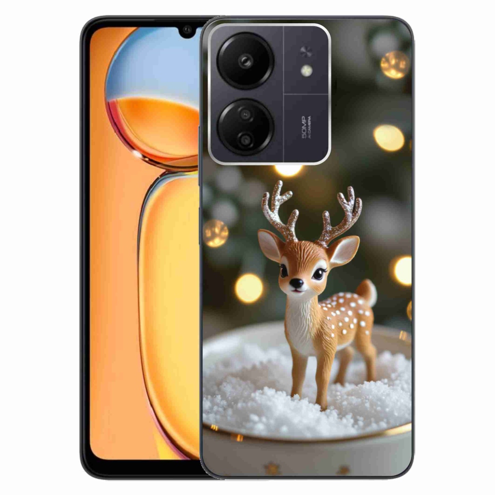 Gélový kryt mmCase na Xiaomi Poco C65/Redmi 13C - roztomilý vianočný jeleň