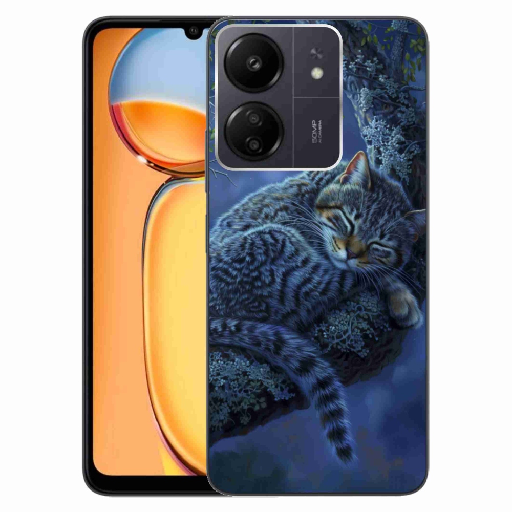 Gélový kryt mmCase na Xiaomi Poco C65/Redmi 13C - spiaca mačka