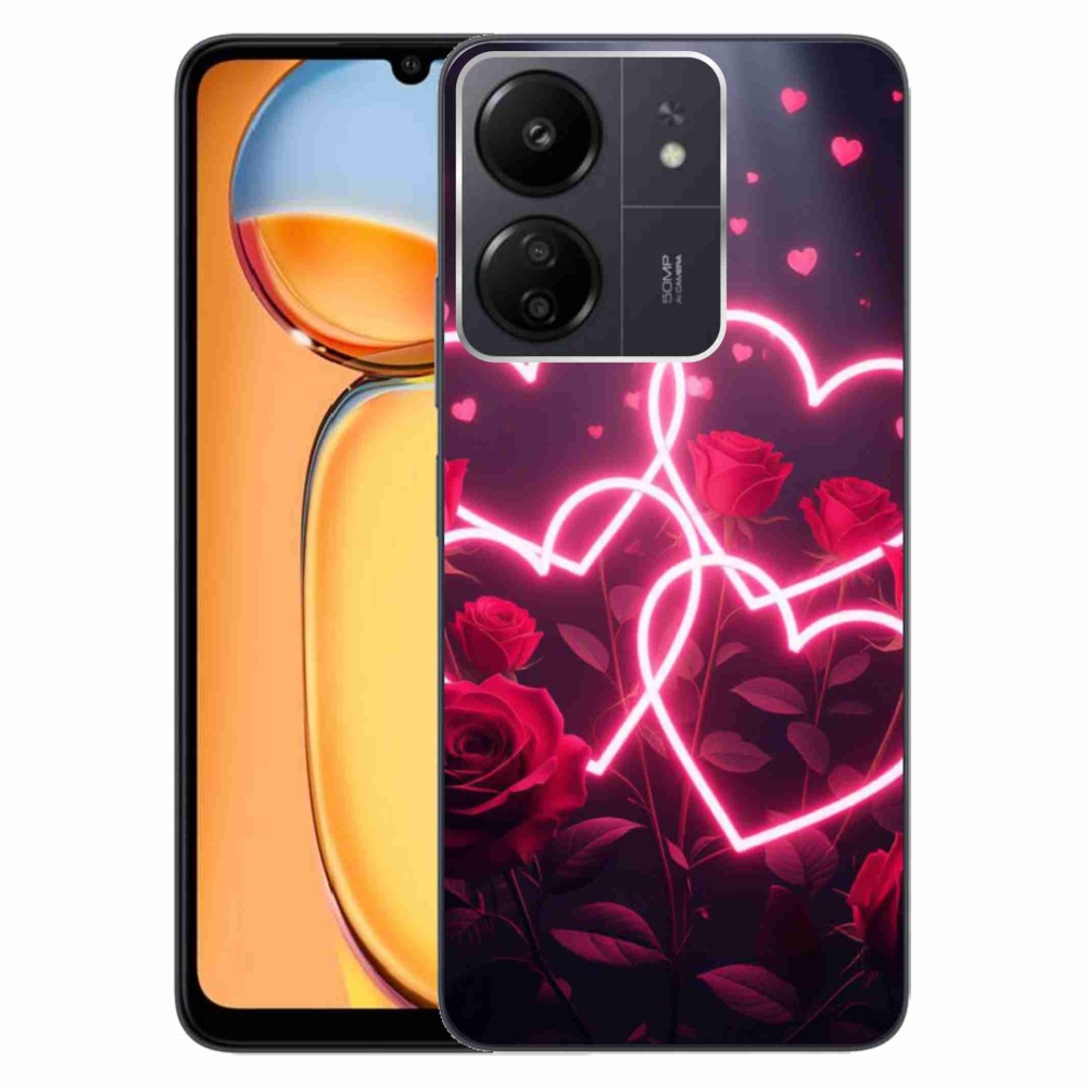 Gélový kryt mmCase na Xiaomi Poco C65/Redmi 13C - srdce lásky